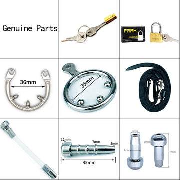 THORN GARDEN™ Metal chastity lock original accessories snap ring, key, anti-detachment ring, belt, conduit, etc.