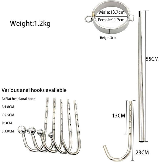 THORN GARDEN™ 1.2kg stainless steel anal hook collar and free shipping