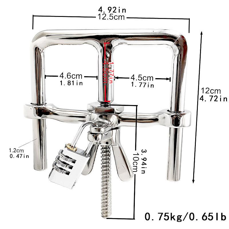 THORN GARDEN™ 0.75kg Stainless steel combination lock handcuffs with free shipping
