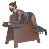 solid wood horse bench