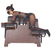 solid wood horse bench