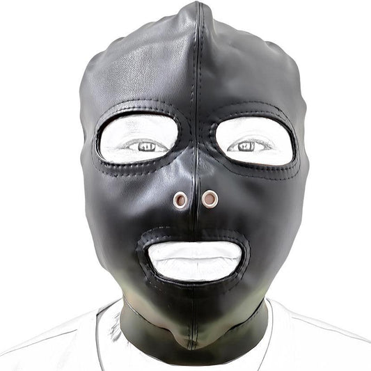 THORN GARDEN™ bondage Open Mouth and eye leather Hood free shipping