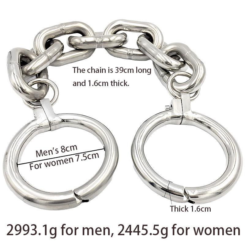 THORN GARDEN™ about 3kg thick 1.6cm Stainless steel ankle cuffs free shipping