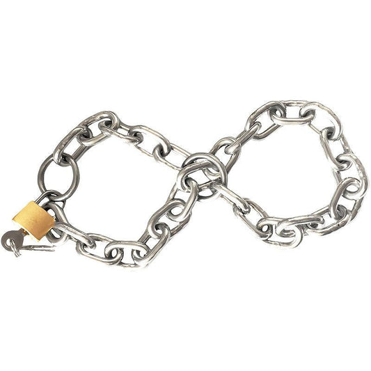 THORN GARDEN™ BDSM Stainless Steel Chain Lock Handcuffs free shipping