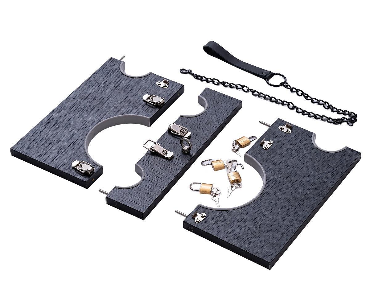 THORN GARDEN™ Discover the Mysteries of BDSM with Ancient Black Wooden Shackles