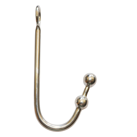 THORN GARDEN™ Luxurious Double Ball Stainless Steel Anal Hook - 304 Non-Corroding Material, 0.3kg Weight, 23cm Length, 2.5cm Diameter Spheres