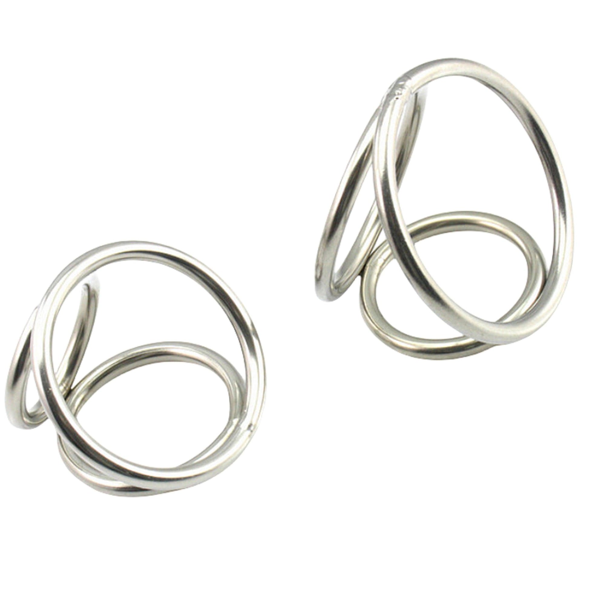 THORN GARDEN™ Extra Large Stainless Steel Male Delay Cock Ring Set