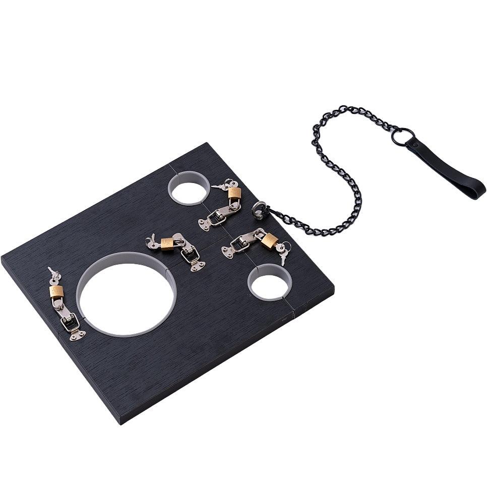 THORN GARDEN™ Discover the Mysteries of BDSM with Ancient Black Wooden Shackles