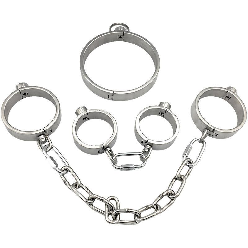 THORN GARDEN™ 2200g 2.5cm heigh Stainless Steel Hand, Foot and Neck Restraint Set