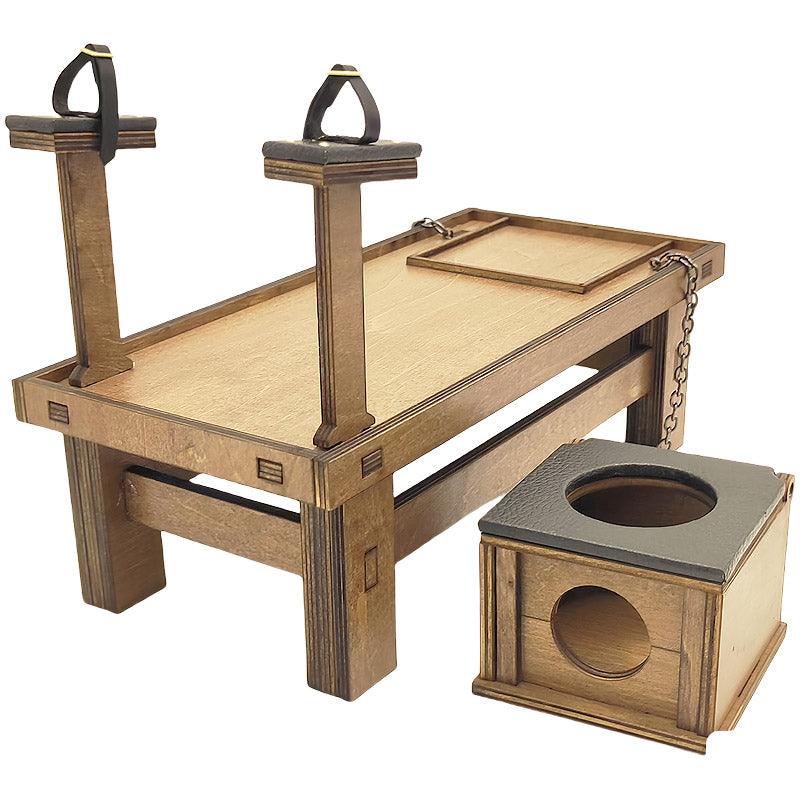 THORN GARDEN™ Custom style handmade solid wood queen commode bed