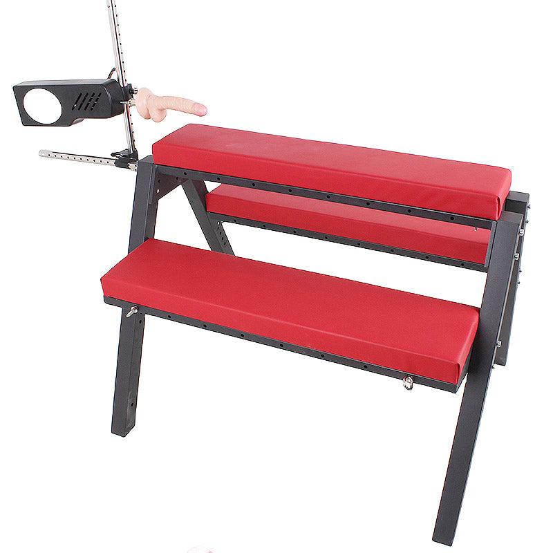 THORN GARDEN™ red leather bdsm horse bench- free shipping