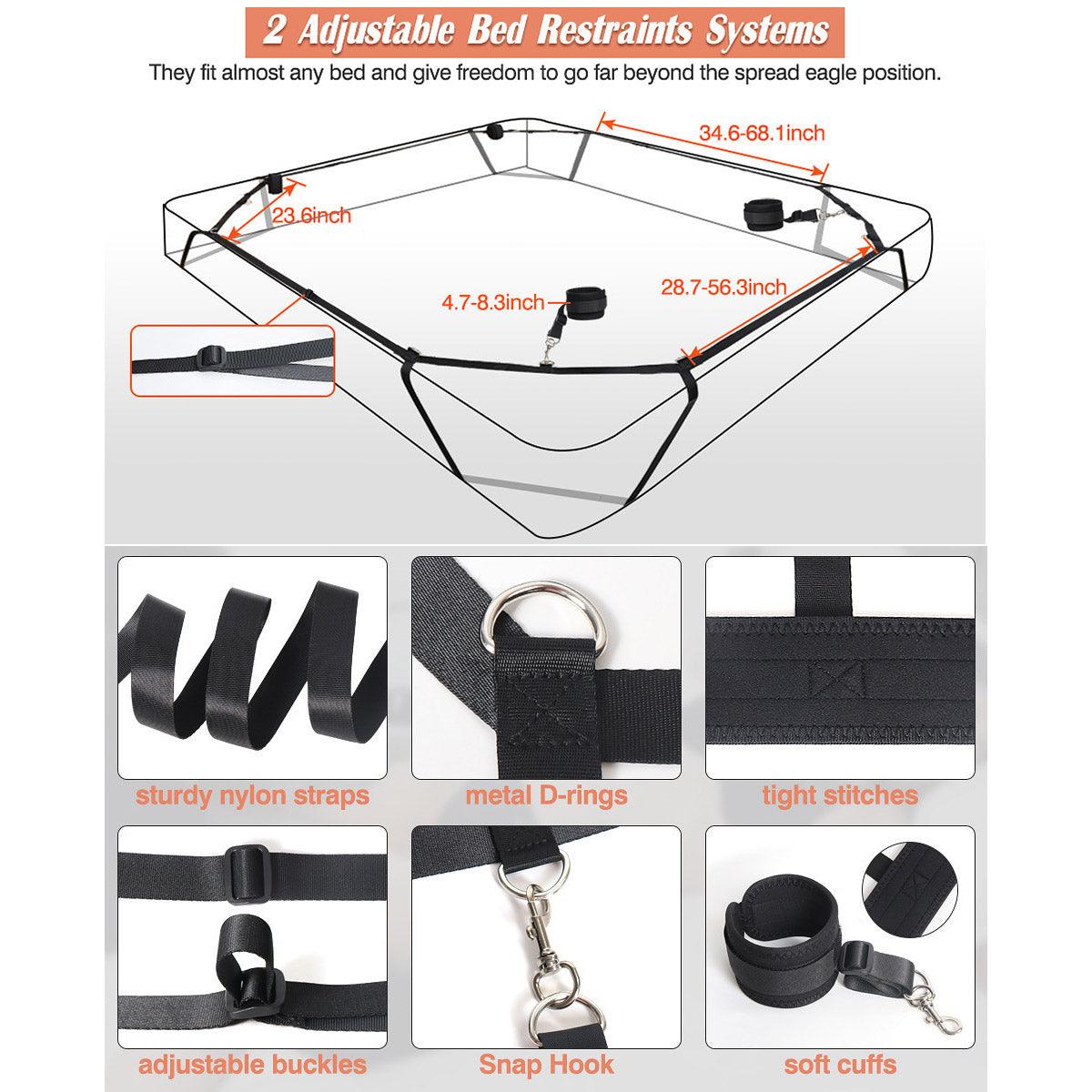 THORN GARDEN™ BDSM Bed Restraint Kit Sex Bondage for Bed Adult Play