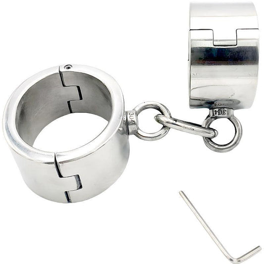 THORN GARDEN™ about 1kg 4cm high Stainless steel screw lock handcuffs with free shipping