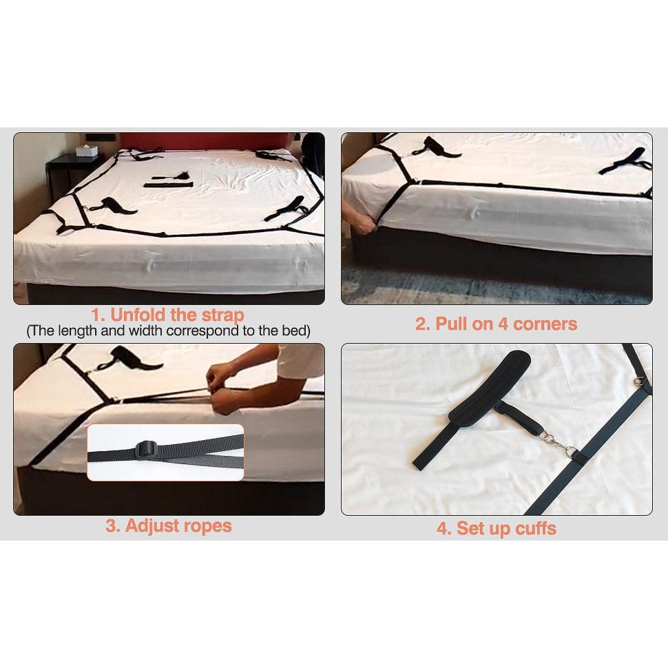 THORN GARDEN™ BDSM Bed Restraint Kit Sex Bondage for Bed Adult Play