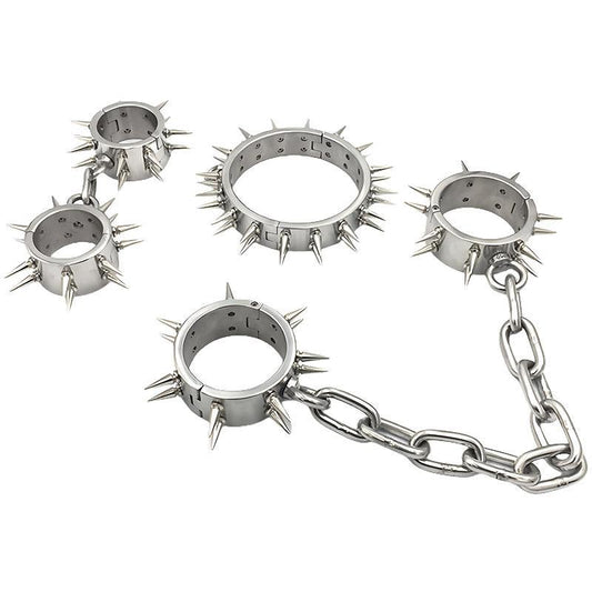 THORN GARDEN™ about 3700g 3cm heigh Hand, foot and neck restraint set free shipping