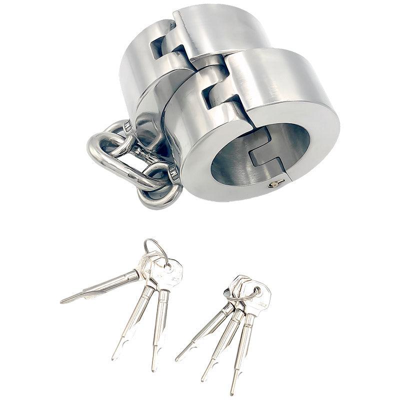 THORN GARDEN™ about 3kg 4cm high Stainless steel key opening handcuffs free shipping
