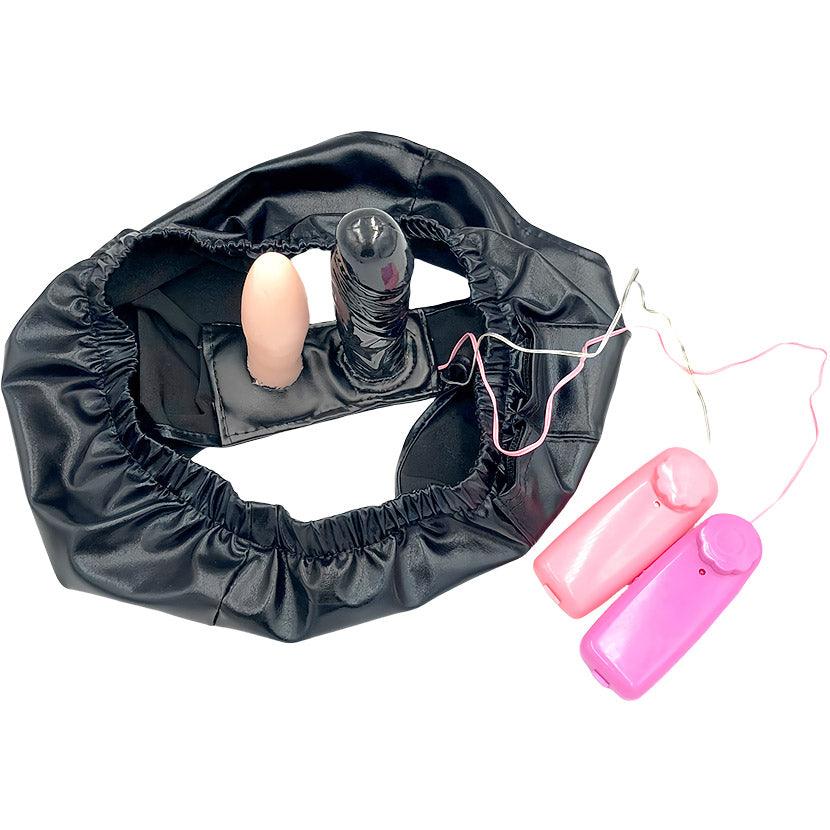 THORN GARDEN™ Vibrating dildo butt plug leather pants free shipping