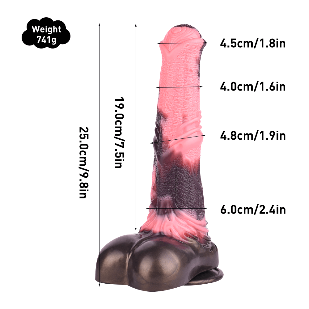 THORN GARDEN™ 1.9in diameter 9.8in long Imitation horse sex machine dildo F131