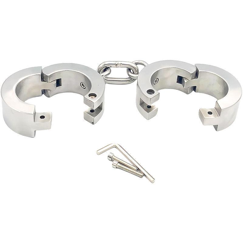 THORN GARDEN™ 3.2kg 4cm high Stainless steel screw lock handcuffs with free shipping