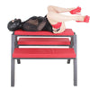THORN GARDEN™ red leather bdsm horse bench- free shipping