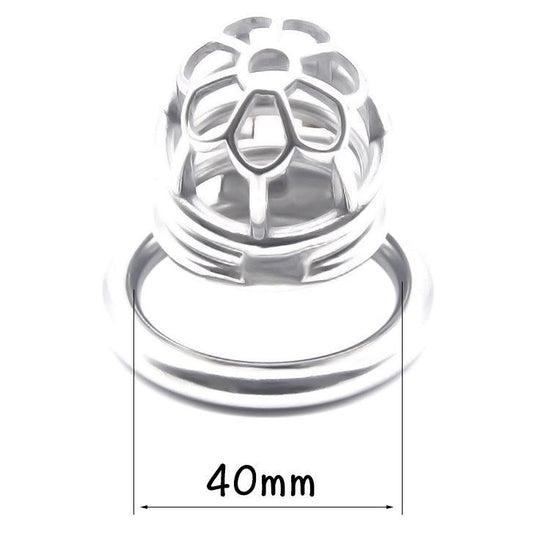 THORN GARDEN™ Stainless Steel Chastity Cage for Men: Plum Blossom Design
