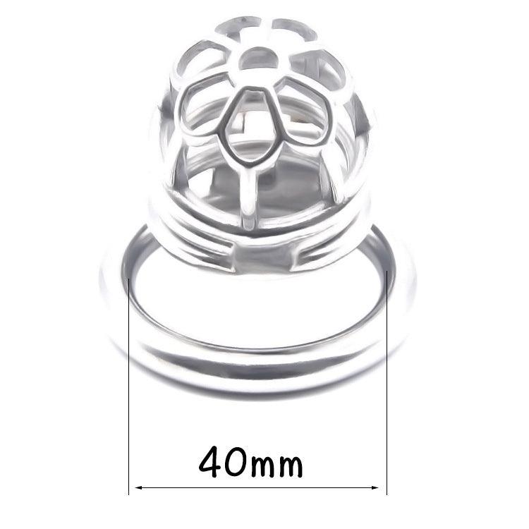 THORN GARDEN™ Stainless Steel Chastity Cage for Men: Plum Blossom Design