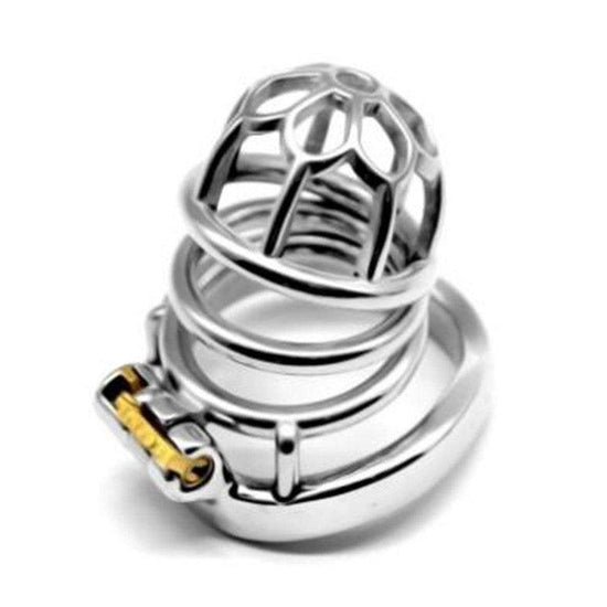 THORN GARDEN™ Stainless Steel Chastity Cage for Men: Plum Blossom Design