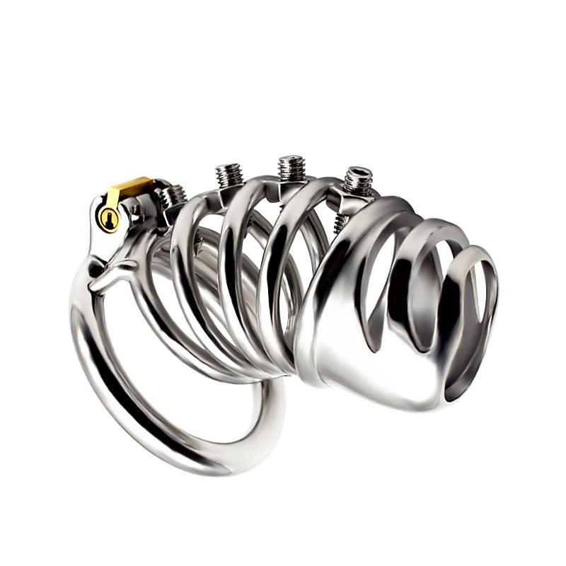 Unleash Passion with Adjustable Screw Attachment Male Chastity Lock