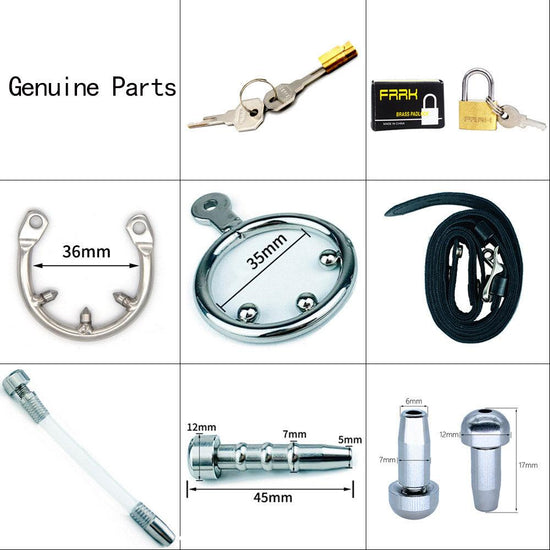 THORN GARDEN™ Metal chastity lock original accessories snap ring, key, anti-detachment ring, belt, conduit, etc.