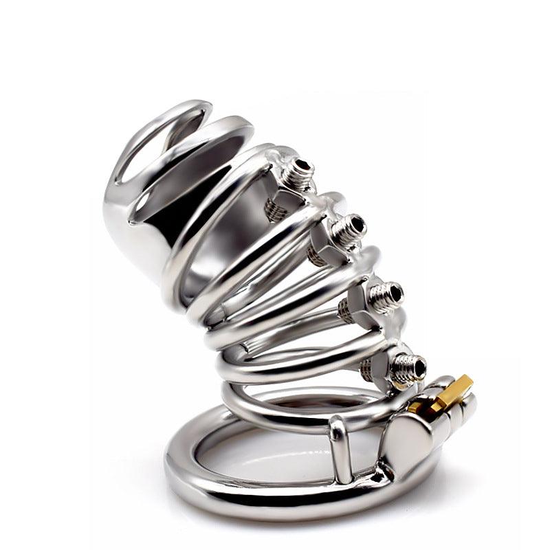 Unleash Passion with Adjustable Screw Attachment Male Chastity Lock