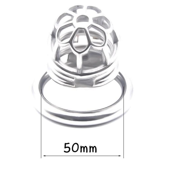 THORN GARDEN™ Stainless Steel Chastity Cage for Men: Plum Blossom Design