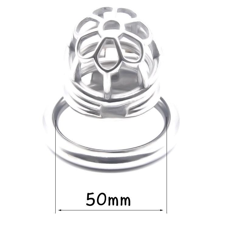 THORN GARDEN™ Stainless Steel Chastity Cage for Men: Plum Blossom Design