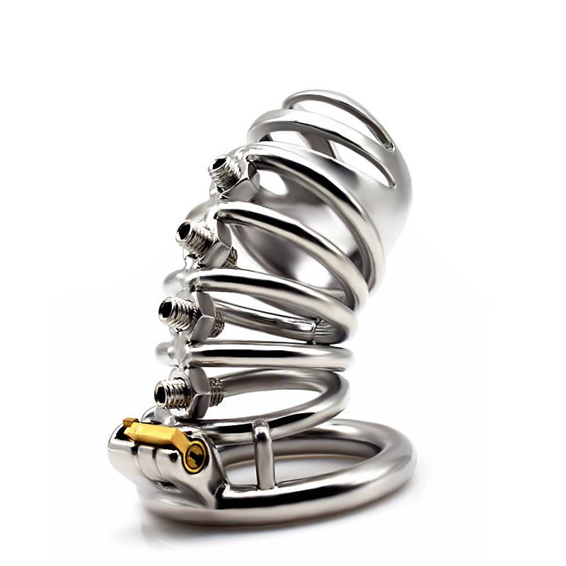 Unleash Passion with Adjustable Screw Attachment Male Chastity Lock