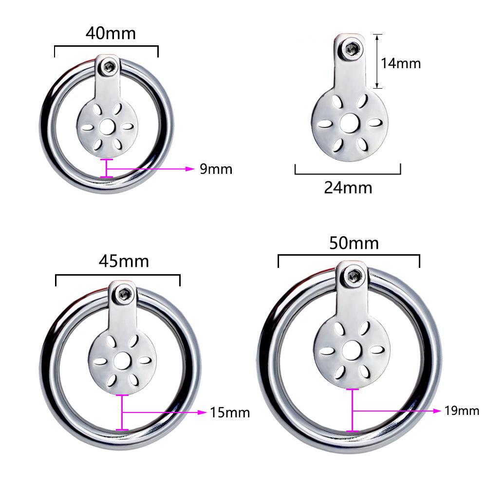 THORN GARDEN™ Discreetly Heighten Intimacy with No-Cage Stainless Steel 24mm Flat Lid Lock