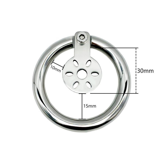 THORN GARDEN™ Discreetly Heighten Intimacy with No-Cage Stainless Steel 24mm Flat Lid Lock