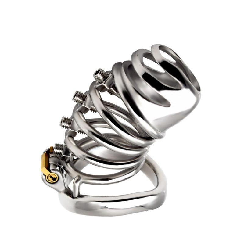 Unleash Passion with Adjustable Screw Attachment Male Chastity Lock