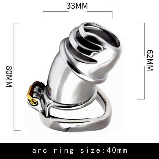 Unique Stainless Steel Penile Cage with Both Restriction & Stimulation