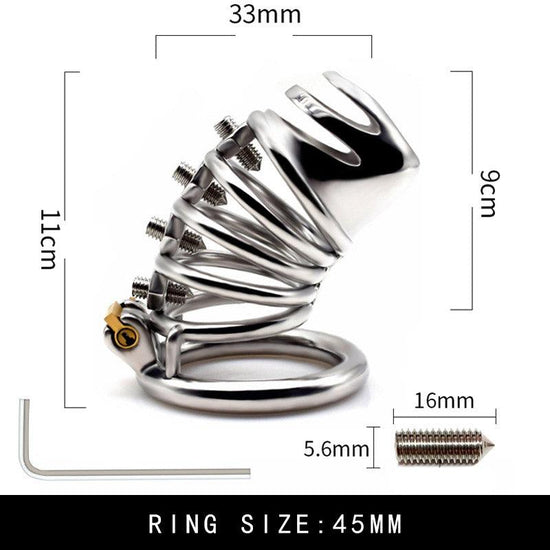 Unleash Passion with Adjustable Screw Attachment Male Chastity Lock