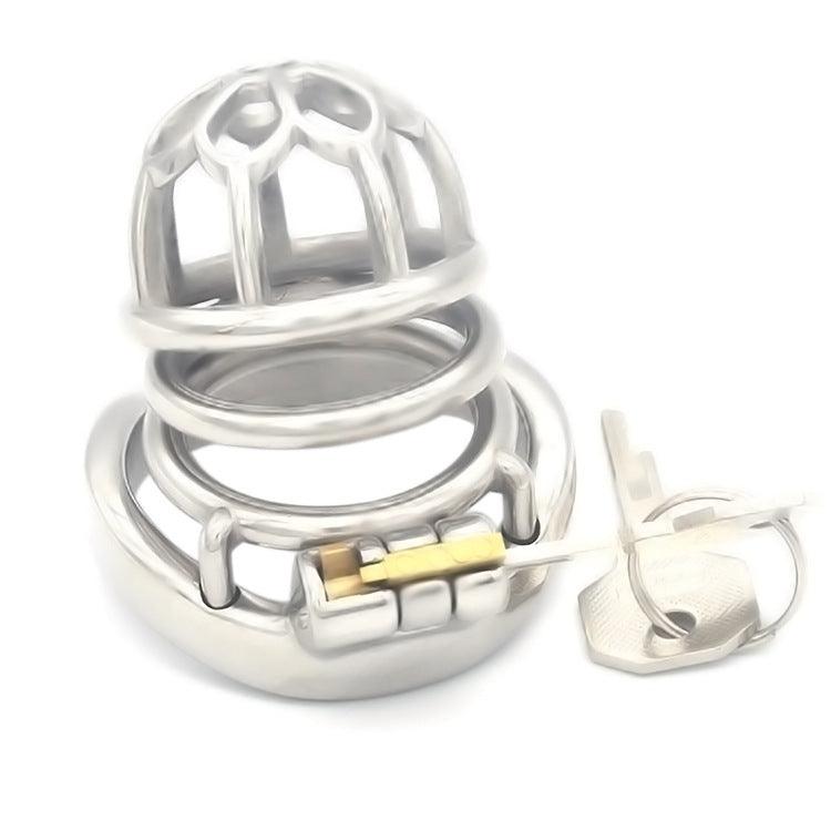 THORN GARDEN™ Stainless Steel Chastity Cage for Men: Plum Blossom Design