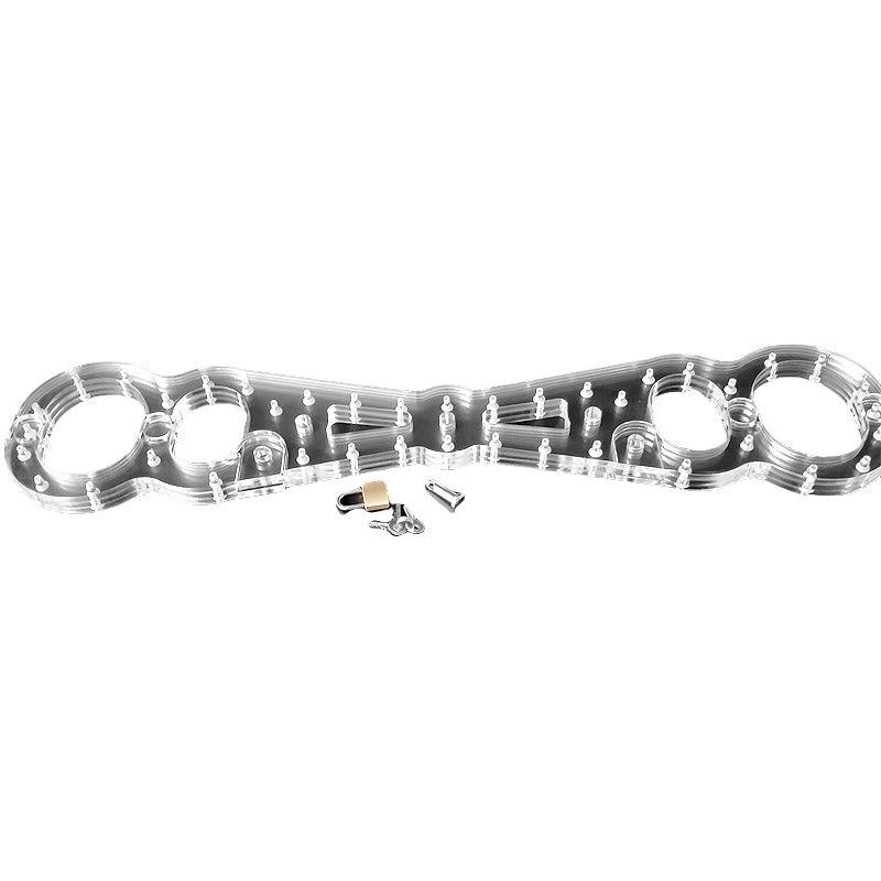 THORN GARDEN™ transparent straight bar wrists and ankles restraint free shipping