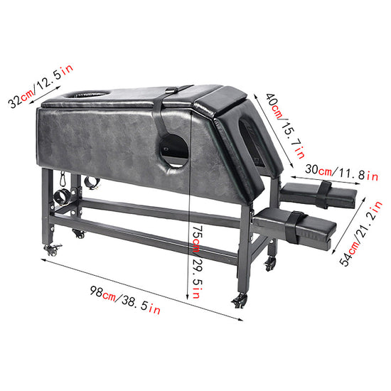 THORN GARDEN™ thick mat black leather spanking bench - Free shipping