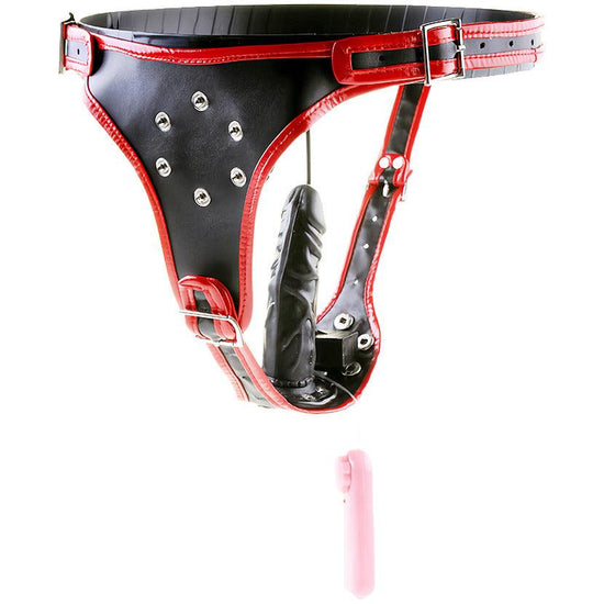 THORN GARDEN™ Detachable vibrating dildo leather pants free shipping