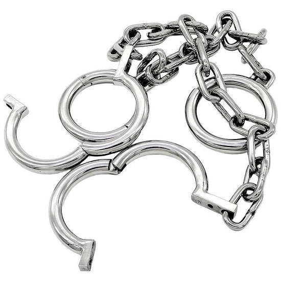 THORN GARDEN™ 1600g stainless steel bdsm handcuffs with chain and free shipping