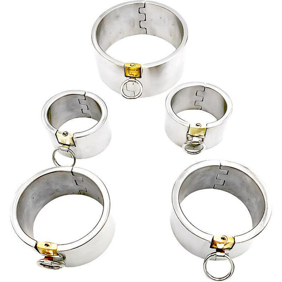 THORN GARDEN™ about 4600g 5cm heigh Stainless Steel Hand, Foot and Neck Restraint Set