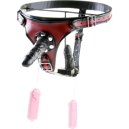 THORN GARDEN™ Detachable vibrating dildo leather pants free shipping