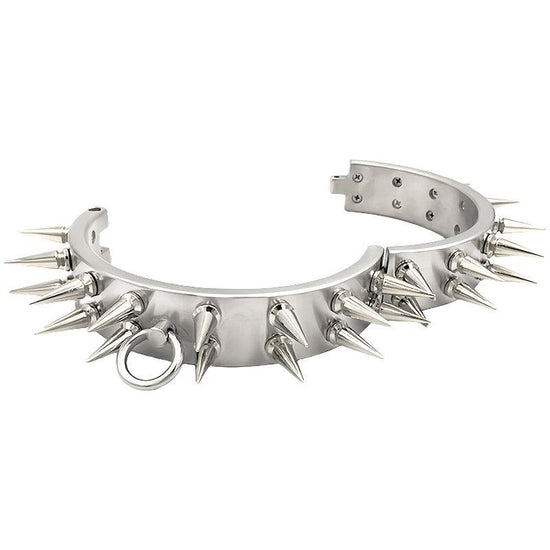 THORN GARDEN™ about 1.2kg 4cm high stainless steel bdsm collar and free shipping