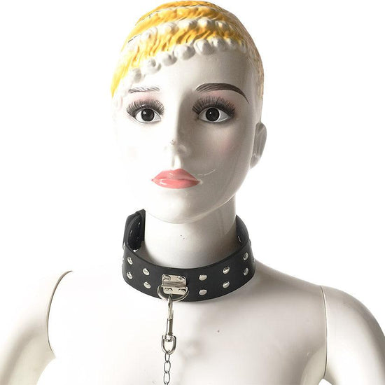 THORN GARDEN™ Leather slave leash collar with free shipping