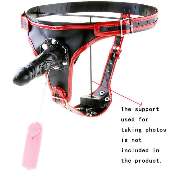 THORN GARDEN™ Detachable vibrating dildo leather pants free shipping