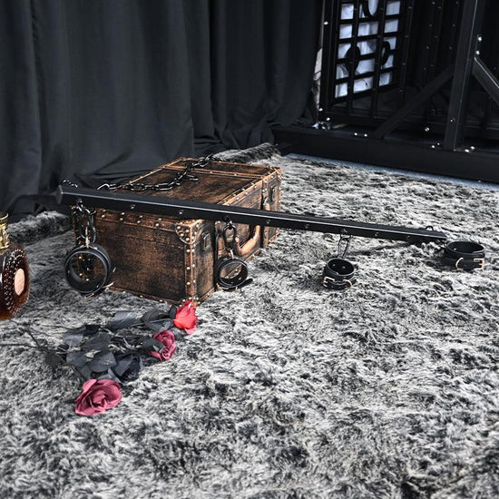 THORN GARDEN™ bdsm metal Spreader Bar with free cuffs and free shipping