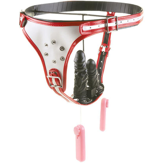 THORN GARDEN™ Detachable vibrating dildo leather pants free shipping